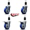Service Caster 4'' Blue Poly Swivel 1-1/2'' Expanding Stem Caster Set 2 Total Lock Brakes, 4PK SCC-EXTTL20S414-PPUB-BLUE-2-S-2-112 - alternate 5